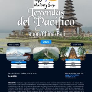 LEYENDAS DEL PACIFICO JAPON/CHINA/INDONESIA 22D 19N
